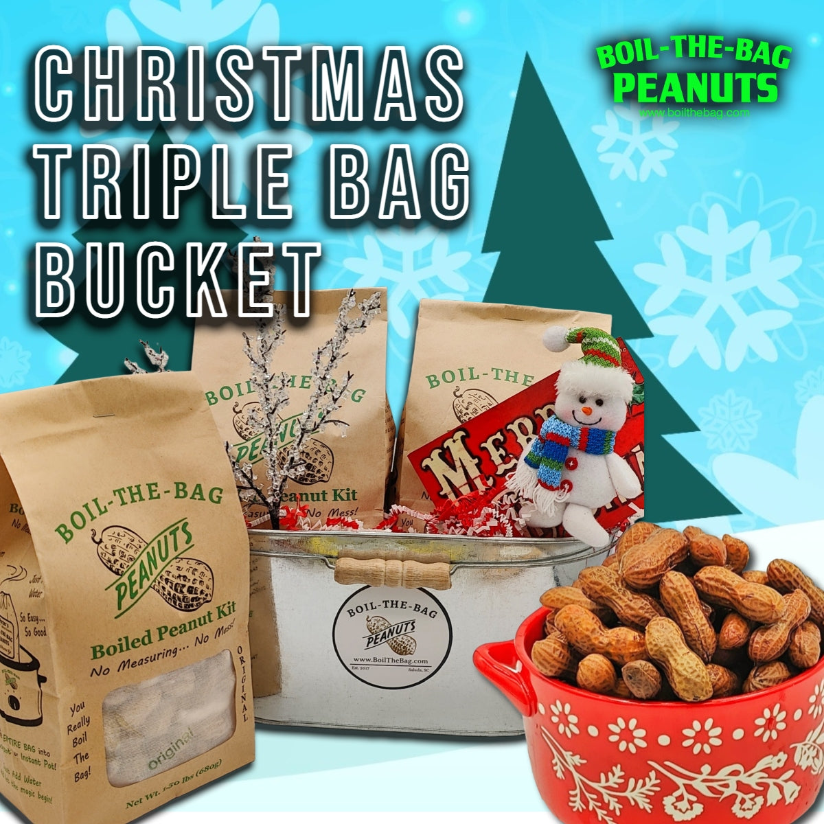 Christmas Triple Bag Bucket