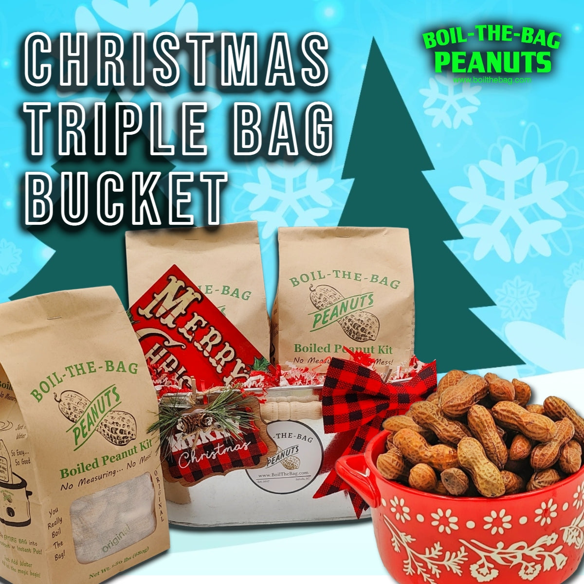 Christmas Triple Bag Bucket