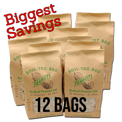 Boil-The-Bag Boiled Peanuts (12 Bags)