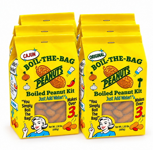 Boil-The-Bag Boiled Peanuts - (6 Bags)